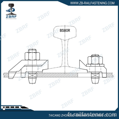 Collier de serrage pour rail de mine BS80R